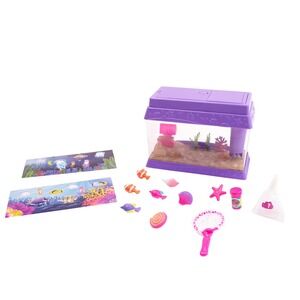 My Life As Fish Tank Playset 19 Pieces For 18" Dolls, 19pcs, Purple Discontinued